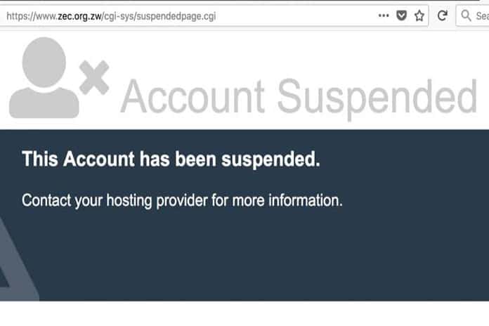 Is your website suspended by the host
